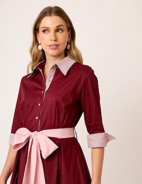 Vestido midi formal Linea Pura Eugenia para mujer