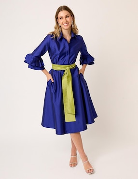 Vestido midi formal Linea Pura Eugenia para mujer