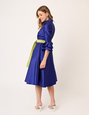 Vestido midi formal Linea Pura Eugenia para mujer