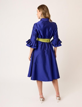 Vestido midi formal Linea Pura Eugenia para mujer