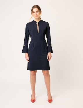 Vestido midi formal Linea pura Eugenia para mujer