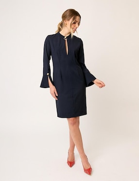 Vestido midi formal Linea pura Eugenia para mujer