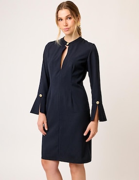 Vestido midi formal Linea pura Eugenia para mujer