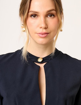 Vestido midi formal Linea pura Eugenia para mujer