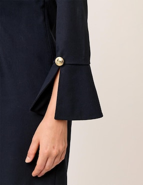 Vestido midi formal Linea pura Eugenia para mujer