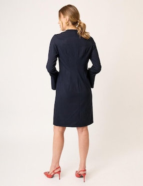 Vestido midi formal Linea pura Eugenia para mujer