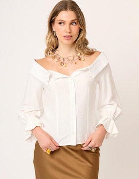 Blusa Linea Pura manga larga para mujer