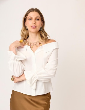 Blusa Linea Pura manga larga para mujer