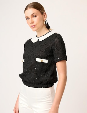 Blusa Linea Pura manga corta para mujer