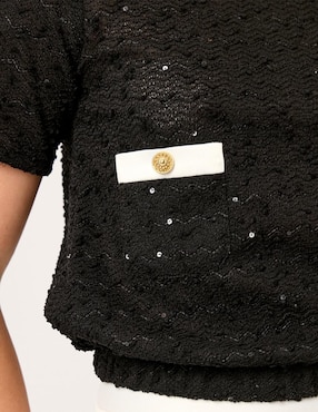 Blusa Linea Pura manga corta para mujer