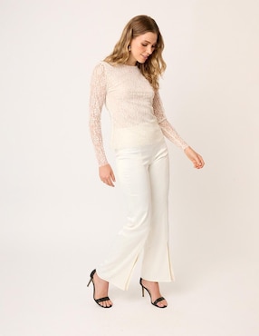 Pantalón de vestir Linea Pura ajustado para mujer