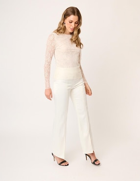Pantalón de vestir Linea Pura ajustado para mujer