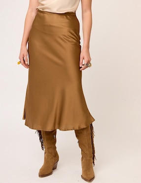 Falda midi Linea Pura Eugenia a la cintura