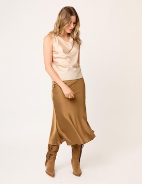 Falda midi Linea Pura Eugenia a la cintura