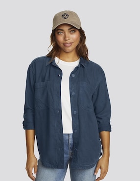 Blusa camisera Eddie Bauer manga larga para mujer