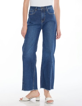 Jeans straight Foley's Denim corte cintura para mujer