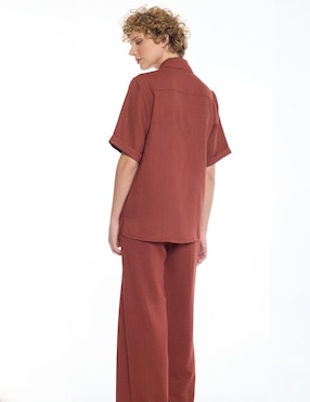 Blusa camisera Foley's manga corta para mujer