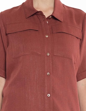 Blusa camisera Foley's manga corta para mujer