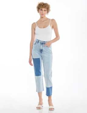 Jeans straight Foley's Denim corte cintura para mujer