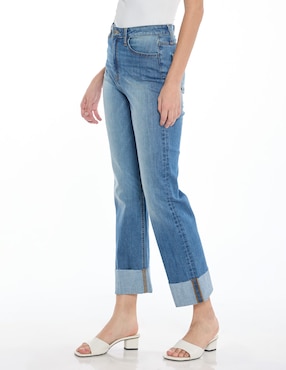 Jeans straight Foley's Denim corte cintura para mujer