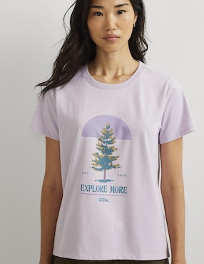 Playera manga corta Eddie Bauer cuello redondo para mujer