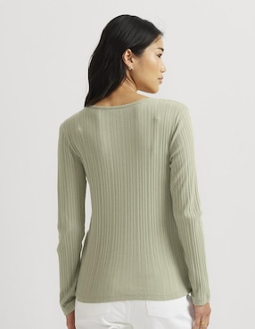 Playera manga larga Eddie Bauer cuello redondo para mujer
