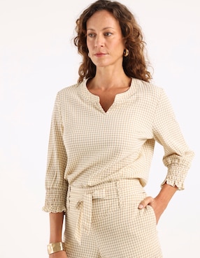 Blusa túnica Lieb manga 3/4 para mujer
