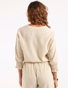 Blusa túnica Lieb manga 3/4 para mujer