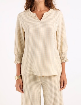 Blusa túnica Lieb manga 3/4 para mujer