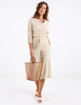 Pantalón capri Lieb straight para mujer