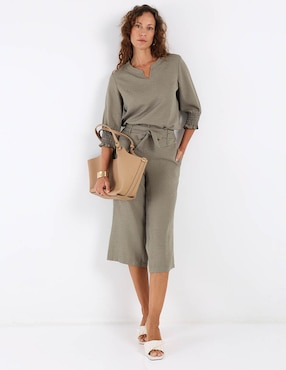 Pantalón capri Lieb straight para mujer