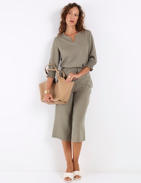 Pantalón capri Lieb straight para mujer