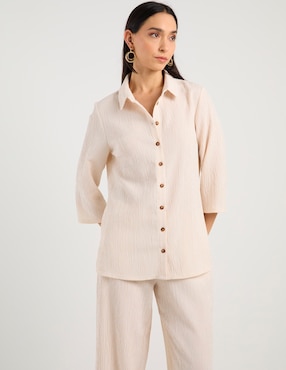 Blusa camisera Lieb manga 3/4 para mujer