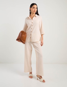 Blusa camisera Lieb manga 3/4 para mujer