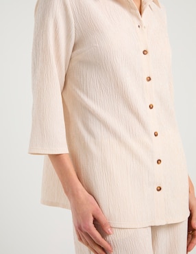 Blusa camisera Lieb manga 3/4 para mujer