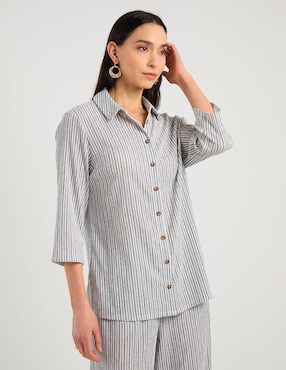 Blusa Lieb manga 3/4 para mujer