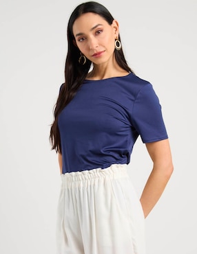 Playera manga corta Lieb cuello redondo para mujer
