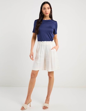 Playera manga corta Lieb cuello redondo para mujer