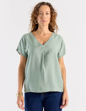 Blusa Lieb manga corta para mujer