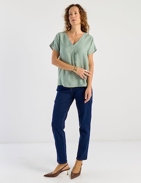 Blusa Lieb manga corta para mujer
