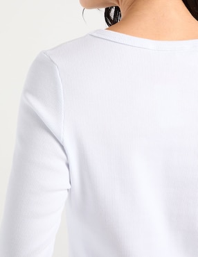 Playera manga larga Lieb cuello redondo para mujer