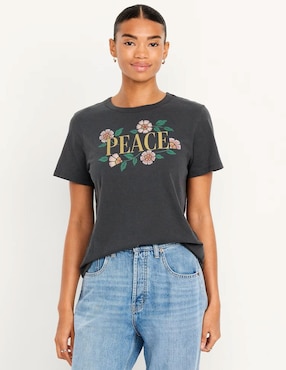 Playera manga corta Old Navy cuello redondo para mujer