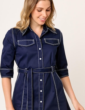 Vestido midi casual Linea Pura Visir para mujer