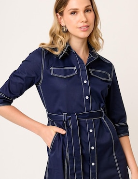 Vestido midi casual Linea Pura Visir para mujer