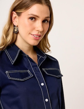 Vestido midi casual Linea Pura Visir para mujer