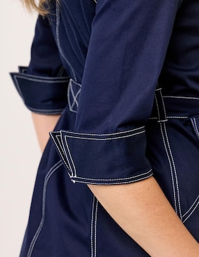 Vestido midi casual Linea Pura Visir para mujer