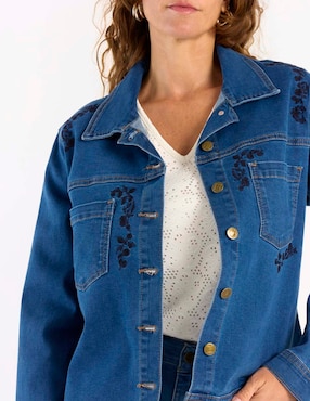 Chamarra casual Lieb de mezclilla para mujer