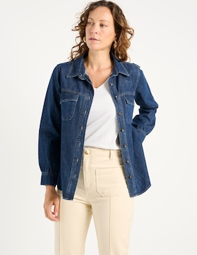 Blusa camisera Lieb manga larga para mujer