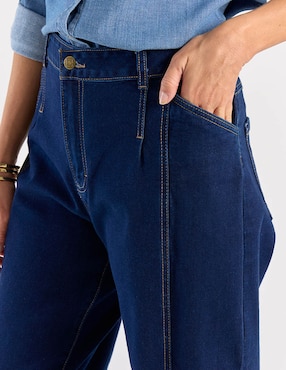 Jeans amplio a la cintura Lieb para mujer