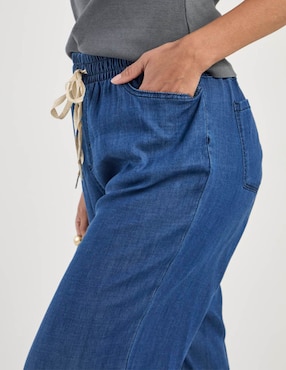 Jeans relaxed wide leg cintura Lieb para mujer